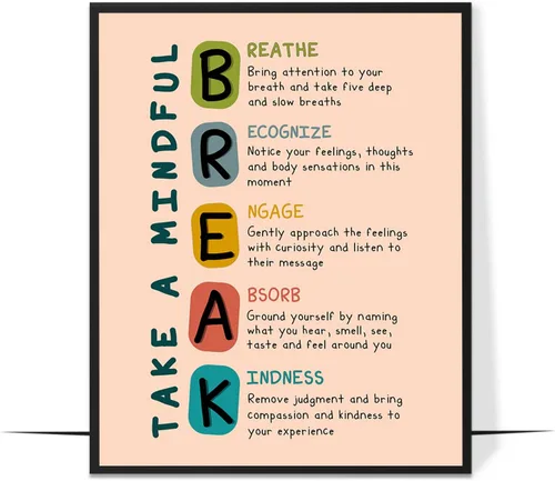 Vista 13 de LOLUIS Mental Health Poster, Boho Therapy Tools Educational Supplies Art Print Classroom School Office Decor (Boundaries, Unframed 8"x10")