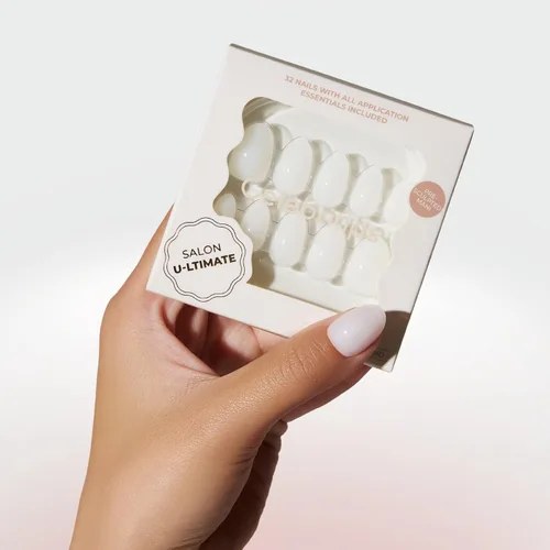 Vista 10 de Celebritips Uñas postizas a presión - Salon U-ltimate™ Bailarina, Uñas de almendra extra cortas, reutilizables 16 tamaños - Kit de 32 uñas