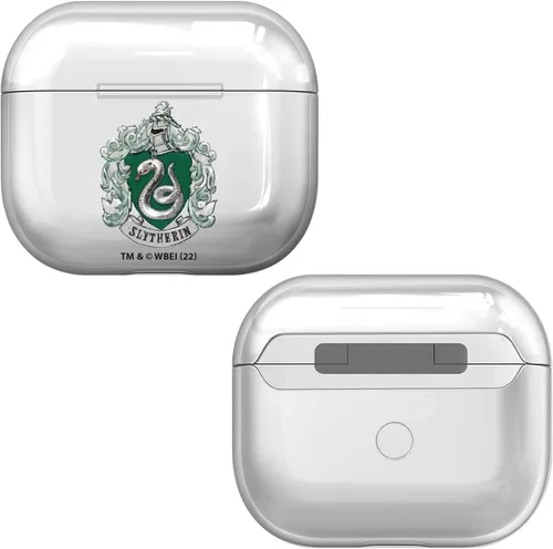 Vista 8 de Head Case Designs Harry Potter Gryffindor Crests and Shields - Funda de cristal duro transparente compatible con Apple AirPods 3 3ª