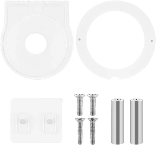 Vista 3 de Geekria Soporte de pared acrílico compatible con Echo Dot (3ª generación) altavoz inteligente con reloj LED y Alexa, soporte de altavoz estable
