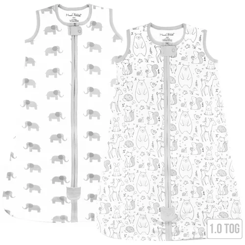 Vista 10 de Mama Cheetah Saco de dormir para bebé de 0.5 TOG, Manta portátil de algodón orgánico para bebé con cremallera bidireccional, Saco de dormir