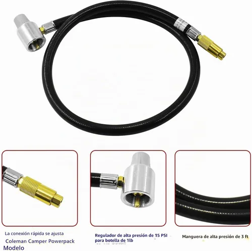 Vista 9 de Regulador de presión de estufa de gas 5430 con manguera de extensión, 3 pies Compatible con los modelos: 5413 5413A 5423 5430A 5430B 5430C 5433