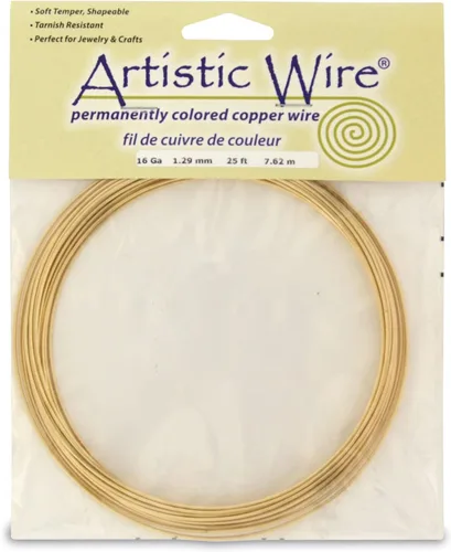 Vista 10 de Artistic Wire - Alambre para manualidades (calibre 10, 1,5 m, latón resistente a las manchas)