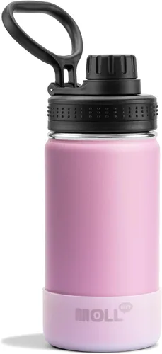 Vista 20 de Botella de agua de 12 oz para niños de acero inoxidable con aislamiento al vacío de boca ancha Botella de agua deportiva - Pequeña botella de agua