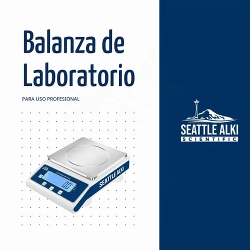 Vista 2 de Seattle Alki Scientific Lab Scale USA Company Balanza de laboratorio digital con célula de carga profesional y calibración exhaustiva - Escala
