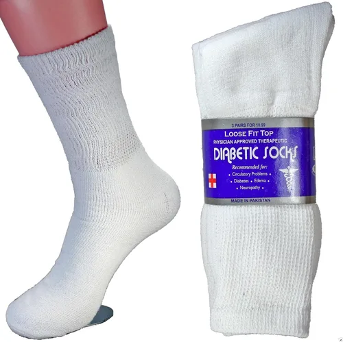 Vista 6 de L&M LM - 12 pares de calcetines diabéticos unisex 9-11, 10-13, 13-15, negro, gris, blanco