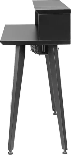 Vista 10 de Gator Frameworks Elite Series - Escritorio con teclado de 61 notas con diseño abatible y paso de cable trasero, acabado negro (GFW-ELITEKEYTBL61-BLK)