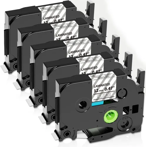 Vista 11 de MarkDomain Cinta de etiquetas de repuesto compatible para Brother P Touch TZe Tz 0.472 in 0.47 pulgadas