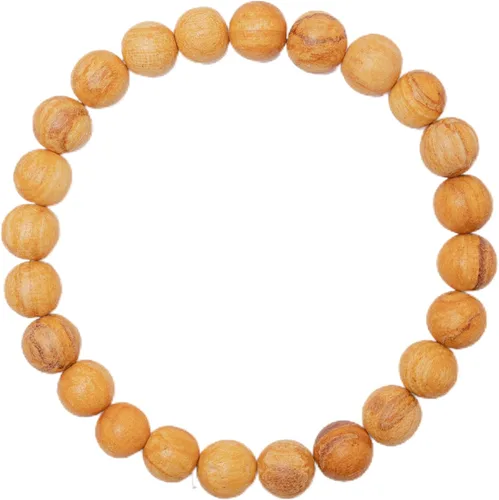 Vista 8 de Luna Sundara Pulsera Palo Santo y Huayruro hecha a mano en Perú altamente aromática y espiritualmente limpiadora