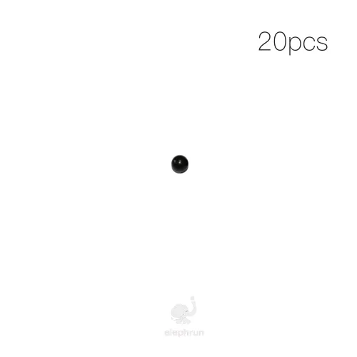 Vista 3 de 3/32'' (0.094 in) 20pcs Delrin Polioximetileno (POM) Bolas de rodamiento de plástico sólido hechas a medida en negro
