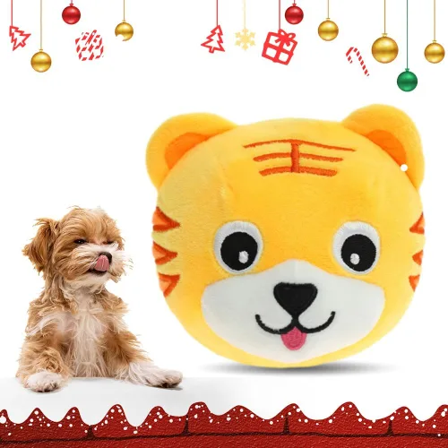 Vista 9 de ROWPOZ Juguete de peluche para mascotas en movimiento activo actualización 2025, juguete de bola chirriante para perro, juguete interactivo