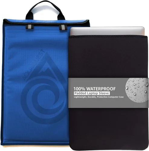 Vista 8 de Aqua Quest Storm - Funda protectora para laptop, 100% impermeable, ligera, duradera, acolchada, bolsa protectora para computadora, 11 pulgadas, Negro