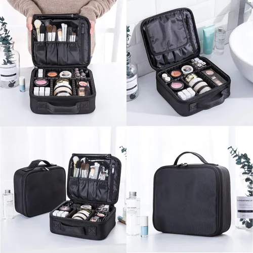 Vista 6 de Estuche de maquillaje de viaje, Negro