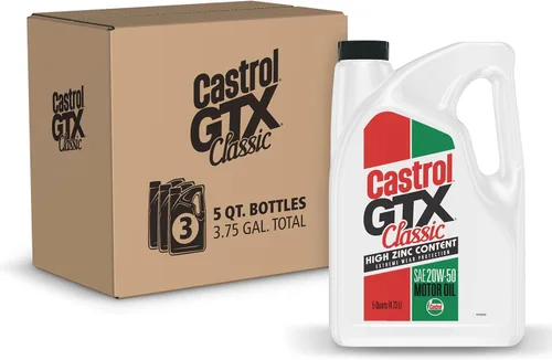 Vista 7 de Castrol GTX Classic 20W-50 Aceite de motor convencional, 1 cuarto de galón, paquete de 6