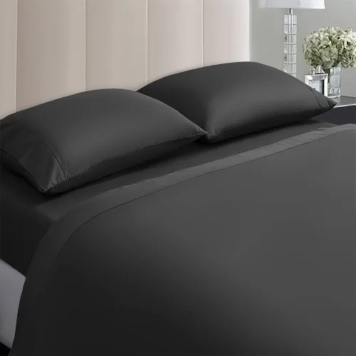Vista 8 de 100% Egyptian Cotton Sheets Queen Size Bed Sheet - 1000 Thread Count Long Staple,17 Inches Deep Pocket,Breathable & Cooling Sheets,Sateen Weave 4-Pc