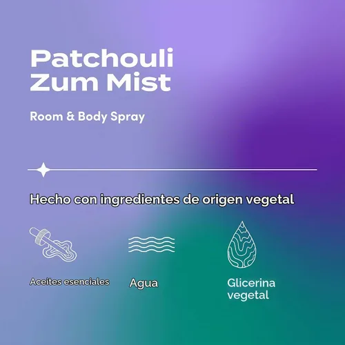 Vista 2 de Indigo Wild Zum Mist - Spray para habitación y cuerpo, pachulí, 4 onzas líquidas (paquete de 2)