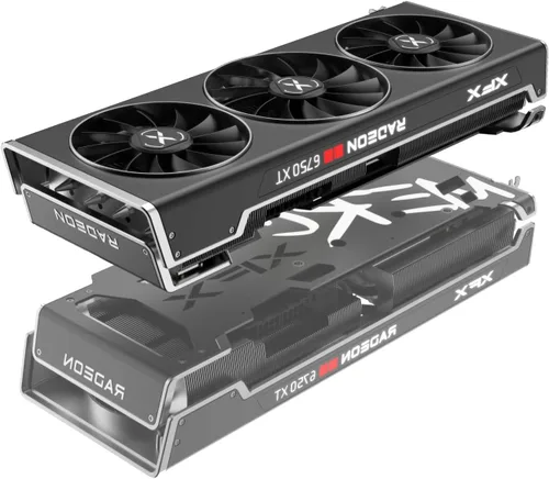Vista 8 de XFX Speedster MERC319 Radeon RX 6750XT - Tarjeta gráfica para juegos negra con 12 GB GDDR6 HDMI 3xDP, AMD RDNA 2 RX-675XYTBDP