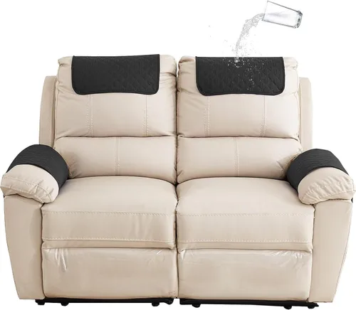 Vista 31 de XMAYODS Funda impermeable para sillón con reposabrazos, fundas antideslizantes para sofá y reposacabezas, fundas para respaldo, fundas para sillón