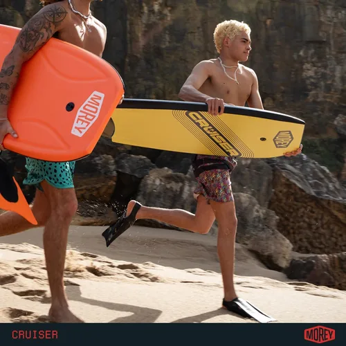 Vista 7 de MOREY® Cruiser, la tabla de bodyboard original; tablas corporales de tamaño completo de 42.5 pulgadas para playa, para todos los niveles