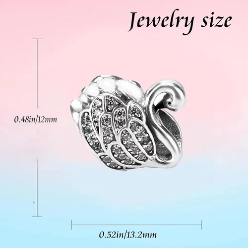 Vista 4 de Abalorios de plata de ley 925 para pulseras Pandora, regalos de joyería para mujer y niña.