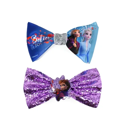 Vista 3 de Juego de 16 accesorios para el cabello de Frozen II, incluye 1 cepillo, 11 ligas para el cabello, 2 lazos, 2 broches para el cabello