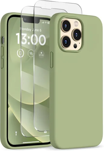 Vista 28 de Funda de silicona para iPhone 13 Pro, funda para teléfono, color Negro