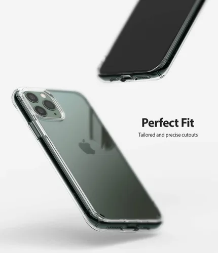 Vista 3 de Ringke Fusion - Funda compatible con iPhone 11 Pro, tecnología de alivio de impactos resistente, bisel elevado, transparente