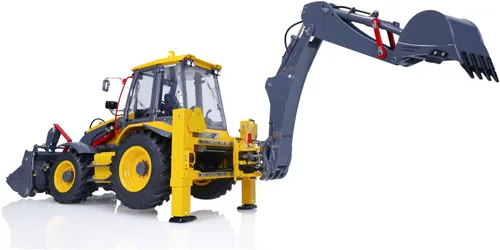 Vista 4 de TOUCAN RC HOBBY Lesu 1/14 metal hidráulico Rc retroexcavadora Aoue Bl71 2 en 1 modelo hidráulico pesado del excavador eléctrico