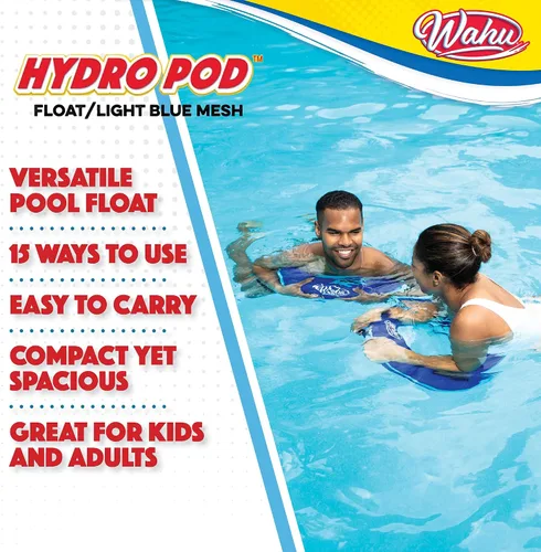 Vista 3 de Wahu Hydro Pod - Flotador versátil de piscina con bolsa de transporte, flotador de piscina portátil redondo de 21 pulgadas para adultos y niños a