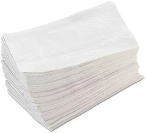 Vista 2 de Tablecraft Recambio de servilleta de papel plegable alto, 7 1/2 x 13 1/2 pulgadas, 250 unidades, color blanco
