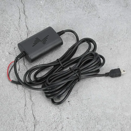 Vista 6 de Acouto Dash Cam Hardwire Kit 12v 24V a 5V 2.5A Straight Mini USB Step Down Line para monitoreo de estacionamiento, cámaras de reserva de vehículos