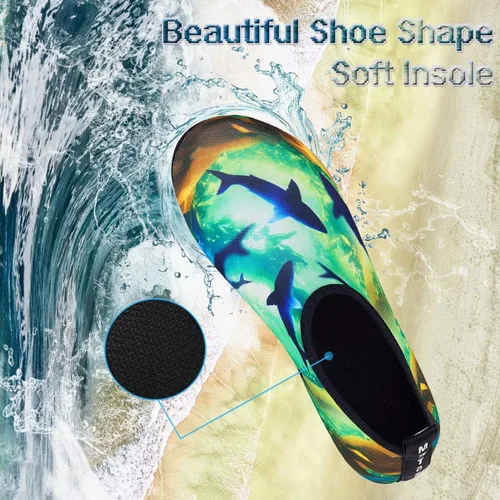 Vista 2 de YALOX - Zapatos acuáticos, de secado rápido, sensación de pies descalzos, para mujer y hombre calcetines acuáticos para exterior, playa, natación