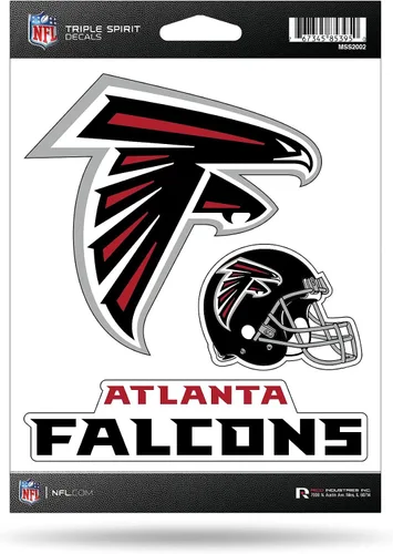Vista 7 de Rico Industries NFL Football Triple Spirit Stickers Hoja de calcomanías triples