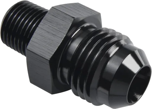 Vista 21 de 3AN macho Flare a 1/4 NPT tubo macho 90 grados codo adaptador unión aluminio negro