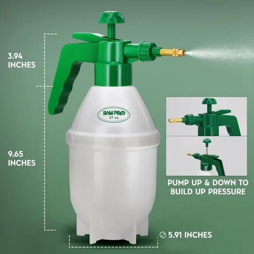 Vista 2 de Pulverizador de bomba de jardín, pulverizador de agua de niebla de botella de mano, presión de mano para limpieza del hogar, pulverizador de césped