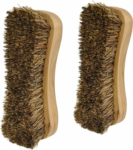 Vista 4 de Juego de cepillos de limpieza totalmente natural de madera Mango de madera Cepillo de cerdas de palmera para limpieza Productos de limpieza