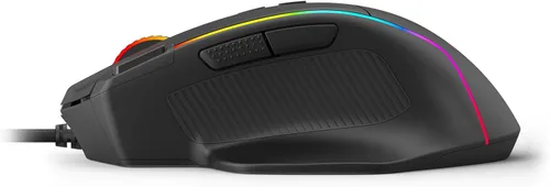 Vista 3 de Redragon Ratón para juegos, mouse para juegos con cable con sensor Opitacl de 26,000 DPI, mouse ergonómico con botón de fuego, ratón RGB programable
