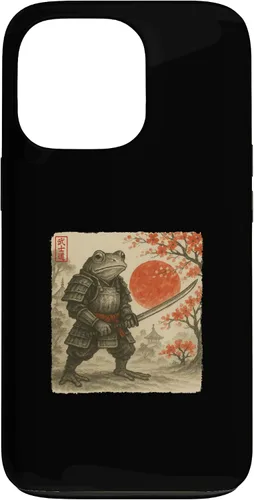 Vista 10 de Frog Samurai Japanese Warrior Costume Sumi-e Art Funny Case for iPhone 16