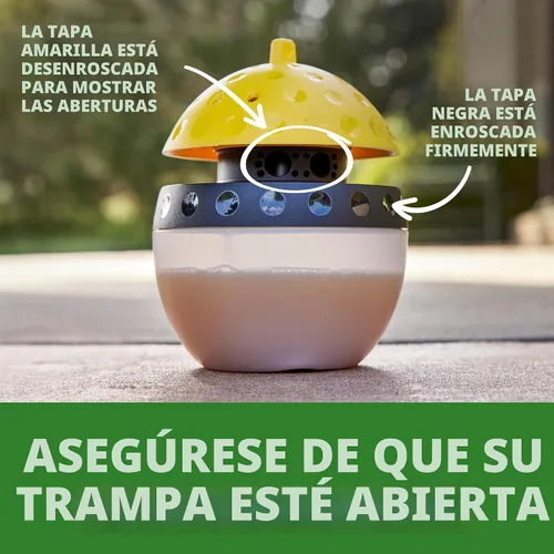 Vista 8 de Spectracide Trampa para avispas, avispones y chaqueta amarilla, trampa colgante para avispas y avispones con una fórmula de ahogamiento rápido que