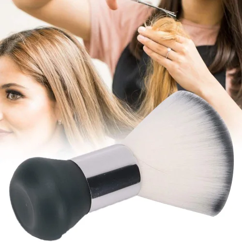Vista 5 de Chrees Cepillo de plumero para el cuello, cepillo de barrido de pelo suave y roto para peluquería, cepillo de limpieza de cabello roto, herramienta