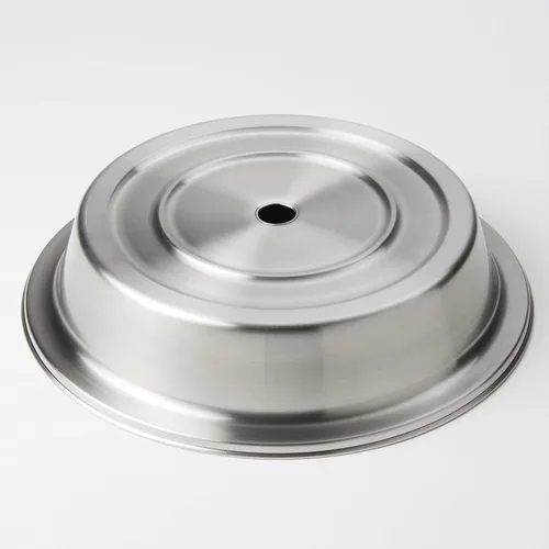 Vista 2 de American Metalcraft PC1112S Cubierta de placa redonda, 11" - 11.125", pie estándar/inglés