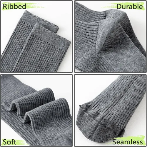 Vista 5 de Mini angel Calcetines altos hasta la rodilla para niñas, sin costuras, para uniforme escolar, calcetines de fútbol para niños, calcetines largos