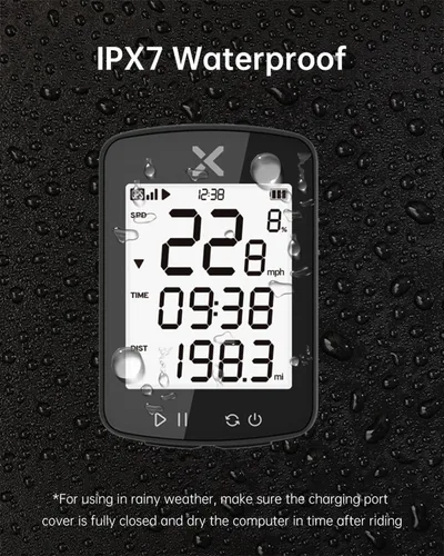 Vista 7 de XOSS G Gen2 - Computadora de bicicleta con GPS inalámbrica, Bluetooth IPX7, impermeable, velocímetro y odómetro de bicicleta recargable con pantalla