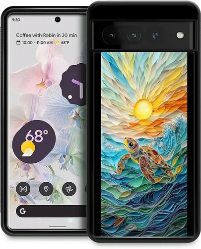 Vista 15 de Compatible con Google Pixel 4A 5G Mobile Case Creative Acrylic Back Panel Silicona Edge Case Slim Protección Especialmente para Google Pixel 4A 5G