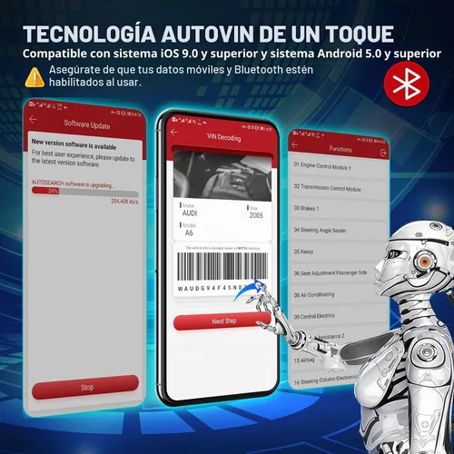 Vista 4 de Thinkdiag2 - Escáner de diagnóstico OBD2 de control bidireccional para iOS y Android, escaneo Bluetooth con protocolo CAN-FD, AutoVIN, prueba