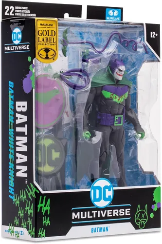 Vista 10 de McFarlane Toys - DC Multiverse Batman White Knight (Jokerized), figura de acción de 7 pulgadas, etiqueta dorada