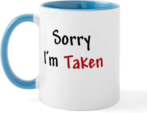 Vista 36 de CafePress Sorry I'm Taken - Taza de café y té, S, Blanco