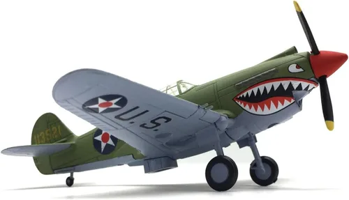 Vista 4 de TECKEEN 1/72 Escala American P40 Fighter P-40 Fighter Avión Modelo Aleación Diecast Plane Modelo para Colección