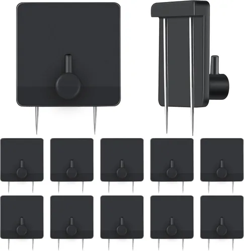 Vista 8 de Lounsweer 4 Piezas Ganchos de Cubículo para Paredes de Tela Clips de Cubículo Paneles de Tela Ganchos de Pared para Abrigos Acero Inoxidable