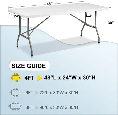 Vista 5 de ABCCANOPY - Mantel elástico de 1,2 m para mesa, ajustado, con parte trasera abierta, lavable, salvamanteles para mesas rectangulares, color negro